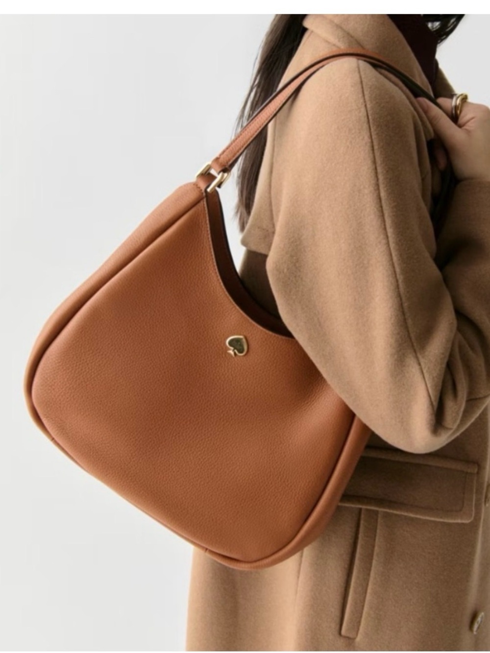 Kate Spade Kayla Large Triple Compartment Shoulder Bag in Warm Gingerbread